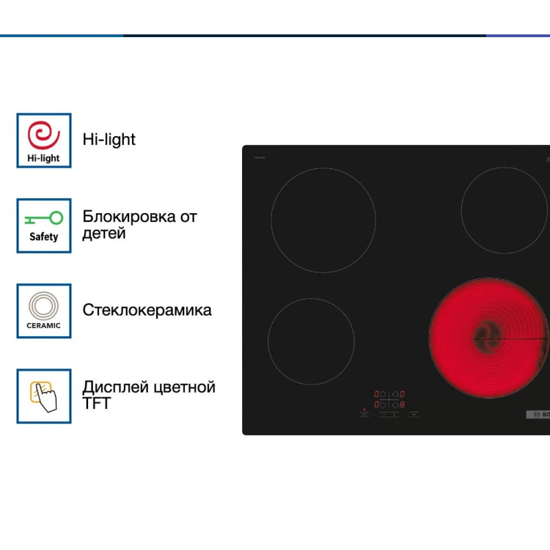 Электрическая варочная панель Bosch PKE611BA2E