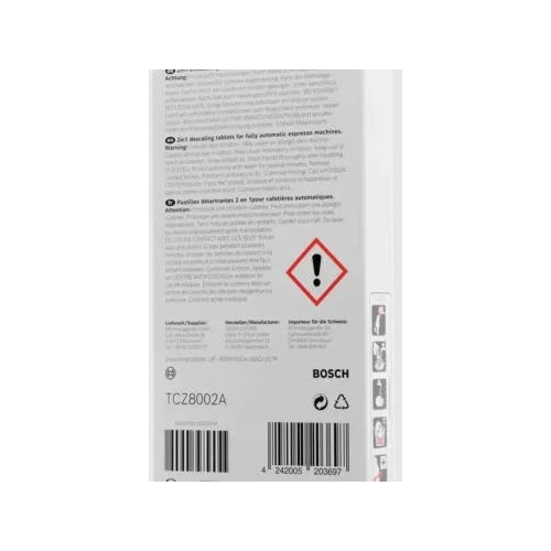 Таблетки для удаления накипи Bosch TCZ8002A