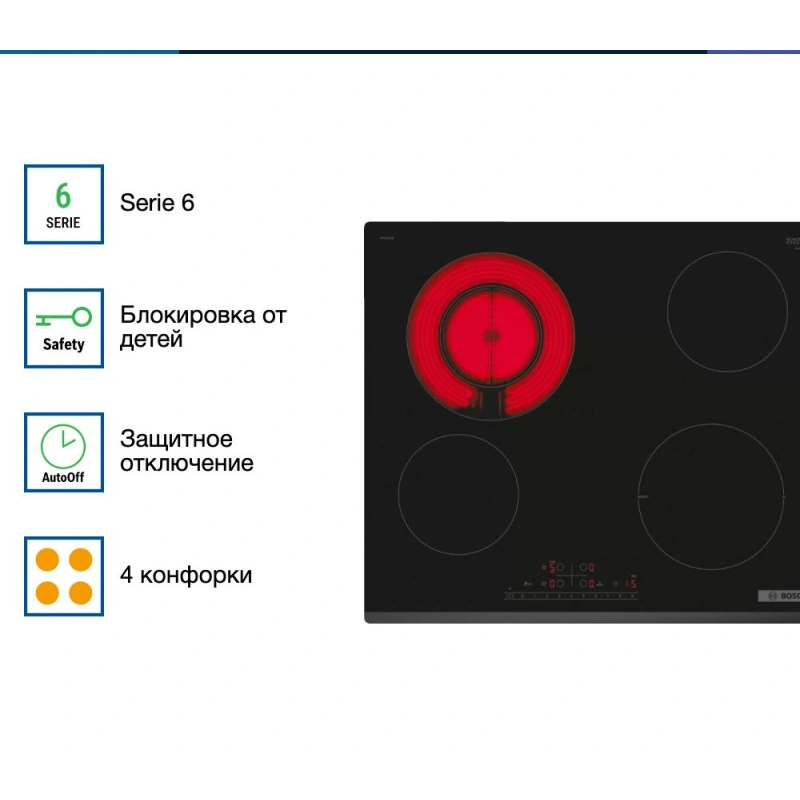 Электрическая варочная панель Bosch PKF631FP3E