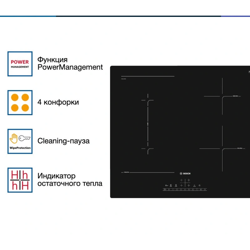 Индукционная варочная панель Bosch PVS611FB5E